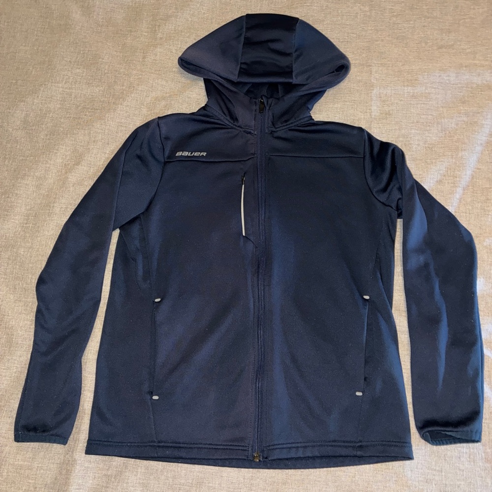 Bauer Navy Full-Zip Hooded Performance Jacket